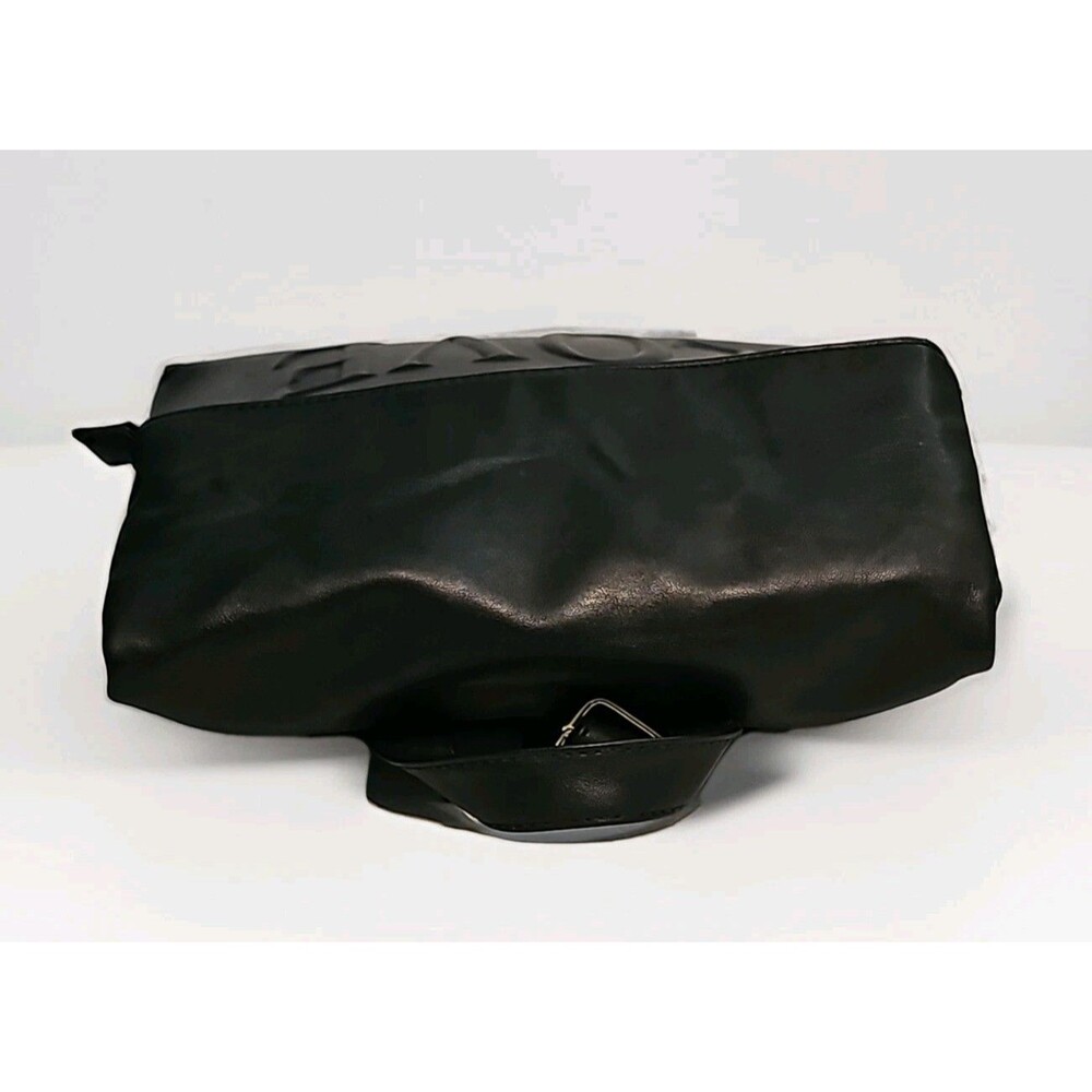 Brash Ladies' Black Faux Leather Embossed Love Backpack - Picture 4 of 5